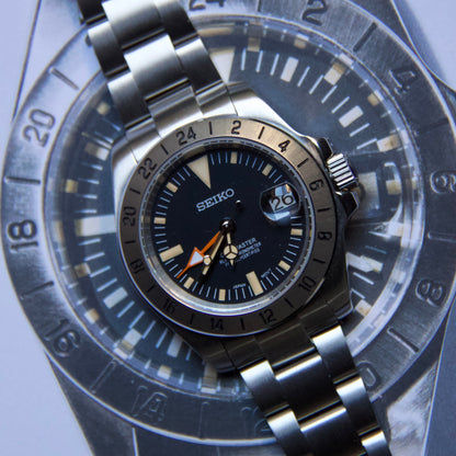 Seiko mod explorer II vintage hommage Steve Mcqueen automatic