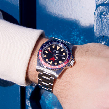Seiko Mod GMT Master Oman Pepsi tribute automatic watch