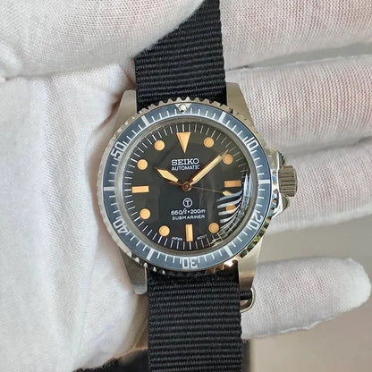 Seiko Mod submariner 5517 hommage Military Nato diver watch