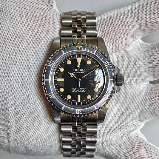 Seiko Submariner Jubilée automatic diver watch 5513 hommage